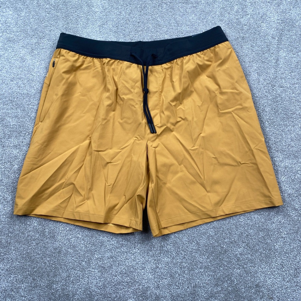 VRST Mens 7" Elevate Unlined Short Palomino Gold Black Size L NWT CKP11532CN